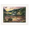 "Lakefront Camping II" By Ed Wargo, Print, White Frame