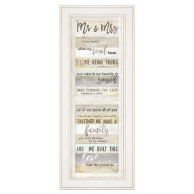 "Mr and Mrs " By Marla Rae, Framed print, White Frame