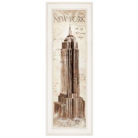 "New York Panel" by Cloverfield & Co, Framed Print, White Frame