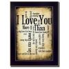 "I Love You" By Susan Ball, Printed Wall Art, Black Frame