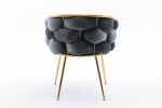 Luxury leisure velvet sofa chair  black