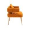 COOLMORE Accent Chair Gold, with Golden feet