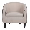 Modern Accent Arm Chair, Suit for Living Room or Bedroom (Fabric Beige)