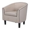 Modern Accent Arm Chair, Suit for Living Room or Bedroom (Fabric Beige)