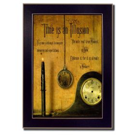 "Time is the Illusion" By Billy Jacobs Wall Art Framed Print Black (Color: as Pic)