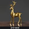 4 Golden Couple Deer Figurines Statue  Sculptures