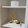 4 Golden Couple Deer Figurines Statue  Sculptures