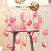 40 LEDs Rose Flower String Lights 10ft Battery Operated