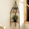 Boho Triangle Shelves Wall Decor - Plant Hanger, Candle Holder