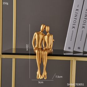 Abstract Golden Sculpture (Color: Embrace)