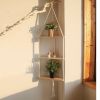 Boho Triangle Shelves Wall Decor - Plant Hanger, Candle Holder