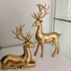 4 Golden Couple Deer Figurines Statue  Sculptures