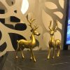 4 Golden Couple Deer Figurines Statue  Sculptures