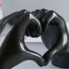 Heart Gesture Sculpture  Abstract Hand Love Statue Figurines