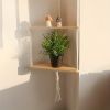 Boho Triangle Shelves Wall Decor - Plant Hanger, Candle Holder