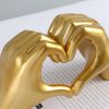 Heart Gesture Sculpture  Abstract Hand Love Statue Figurines