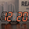 3D LED Digital Clock; For Home Decor