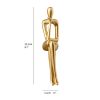 Golden Sitting Abstract Sculpture  Decor Art Piece