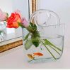 Creative Transparent glass handbag fish tank vase