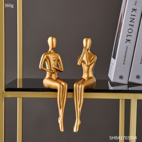 Abstract Golden Sculpture (Color: 2PCS-LOVE)