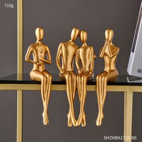 Abstract Golden Sculpture (Color: 4 People)