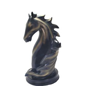 Wine Bottle Rack Holder Horse Shape Statue (Color: Vantage Blue)