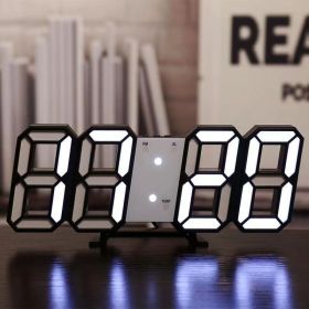 3D LED Digital Clock; For Home Decor (Color: Blackwhite)