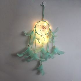 Dream Catcher With LED Lights; Wall Hanging Ornament (Color: Green)