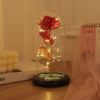 Artificial Flower Rose Light Up In A Dome Gift